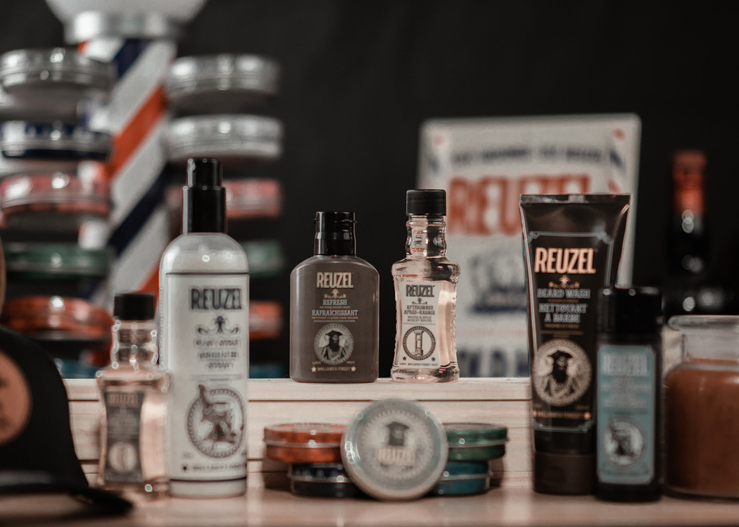 Reuzel hair and beard products available at Outlaw Barber Company